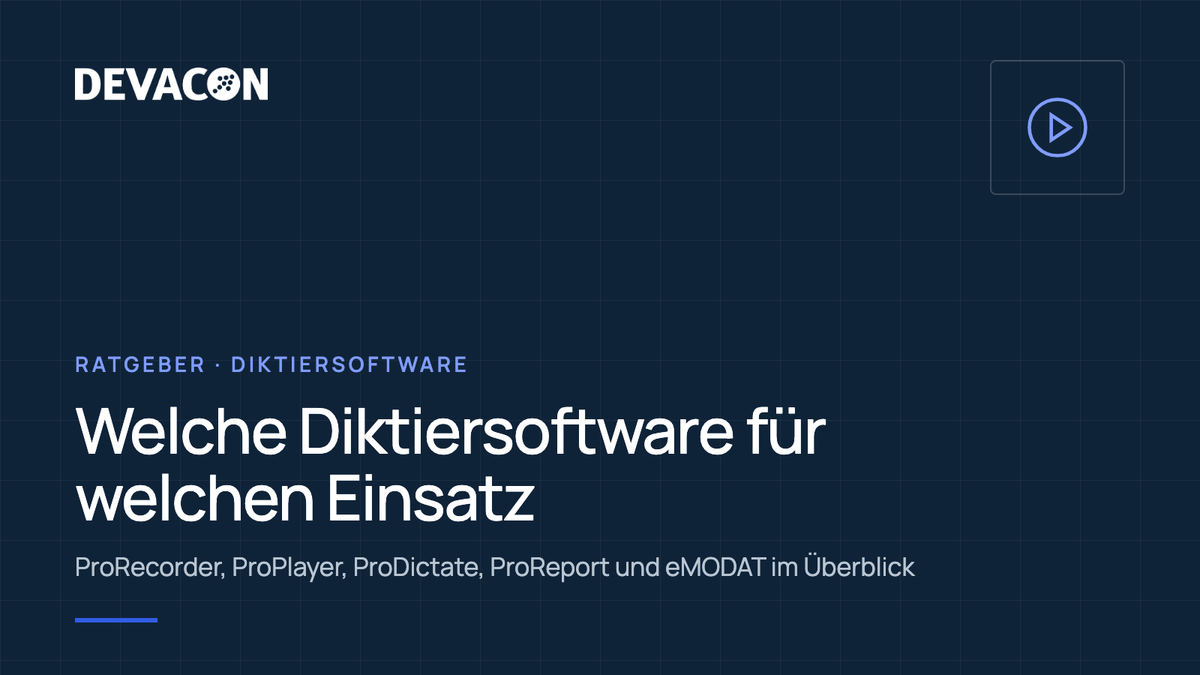 Titelgrafik Ratgeber: welche Diktiersoftware für welchen Einsatz