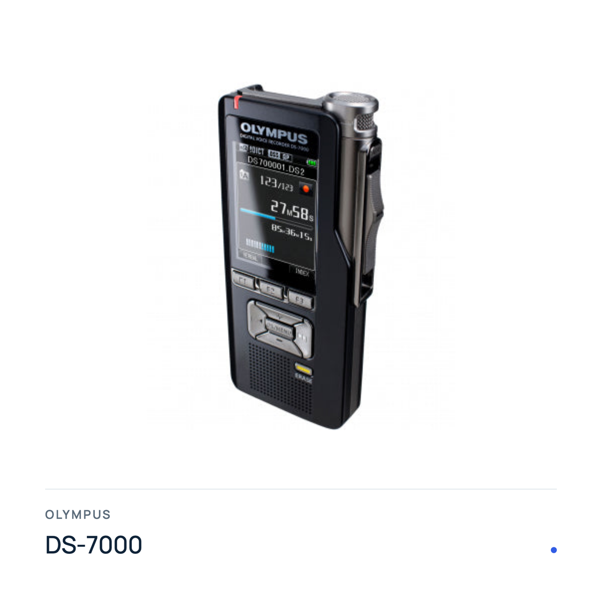 Olympus DS-7000 digitales Diktiergerät, Produktfoto mit Typenbezeichnung