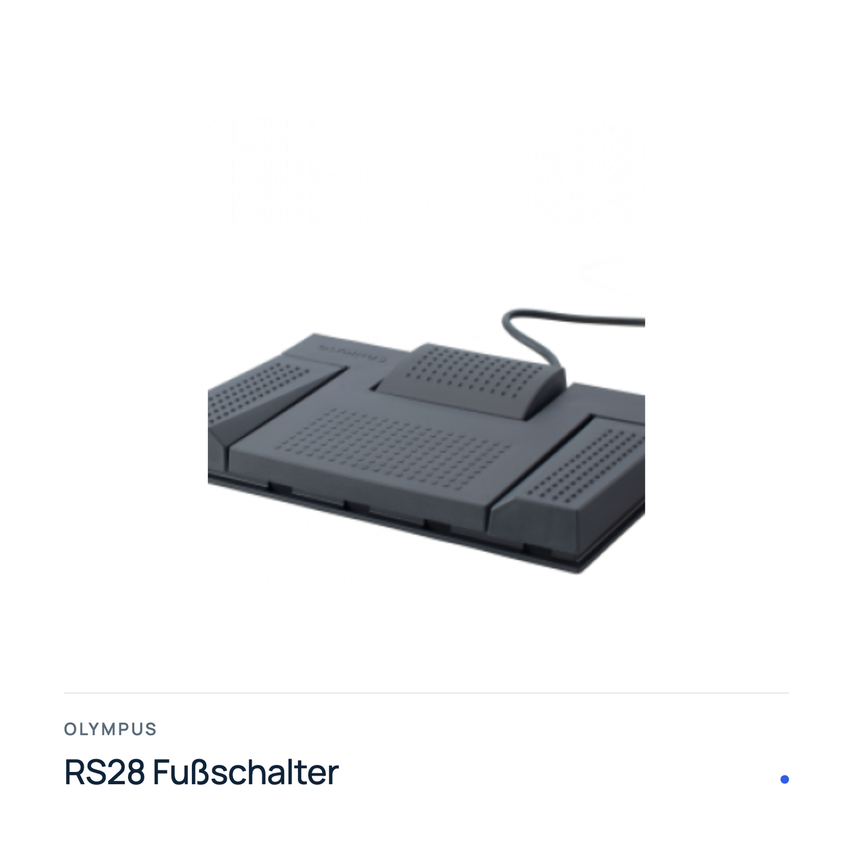 Olympus RS28 USB-Fußschalter mit drei Pedalen, Produktfoto mit Typenbezeichnung
