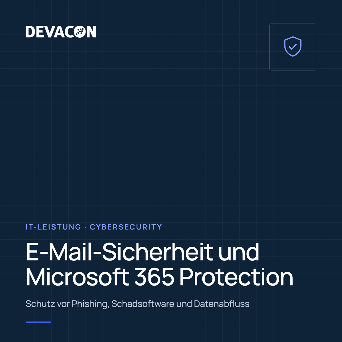 E-Mail-Sicherheit und Microsoft 365 Protection, Titelgrafik der IT-Leistung von DEVACON