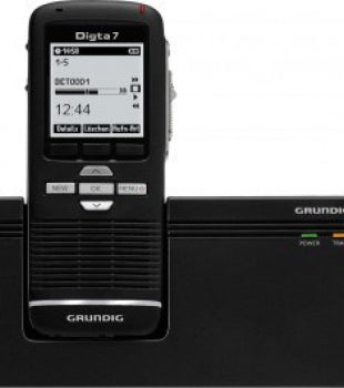 Grundig Digta 7 Diktiergerät mit Dockingstation, Produktfoto in Großansicht