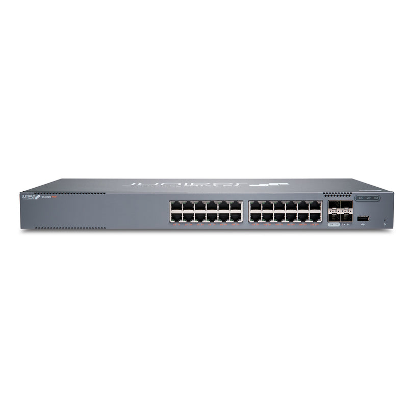 Juniper EX4000 Ethernet Switch, Herstellerfoto Juniper Networks (Vorderseite schräg)