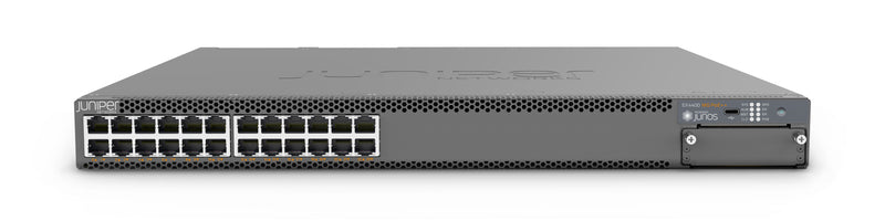Juniper EX4400-24P Switch, Vorderansicht schräg von oben