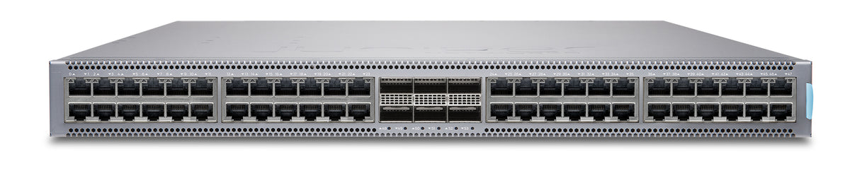 Juniper QFX5120-48T Switch, front view at an angle from above