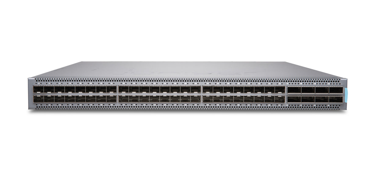 Juniper QFX5120-48Y Switch, front view at an angle from above