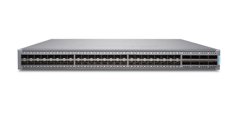 Juniper QFX5120-48Y Switch, front view at an angle from above