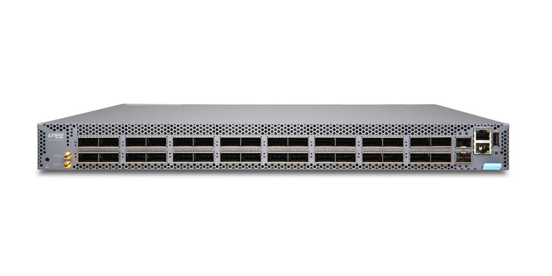 Juniper QFX5130-32CD Switch, front view at an angle from above