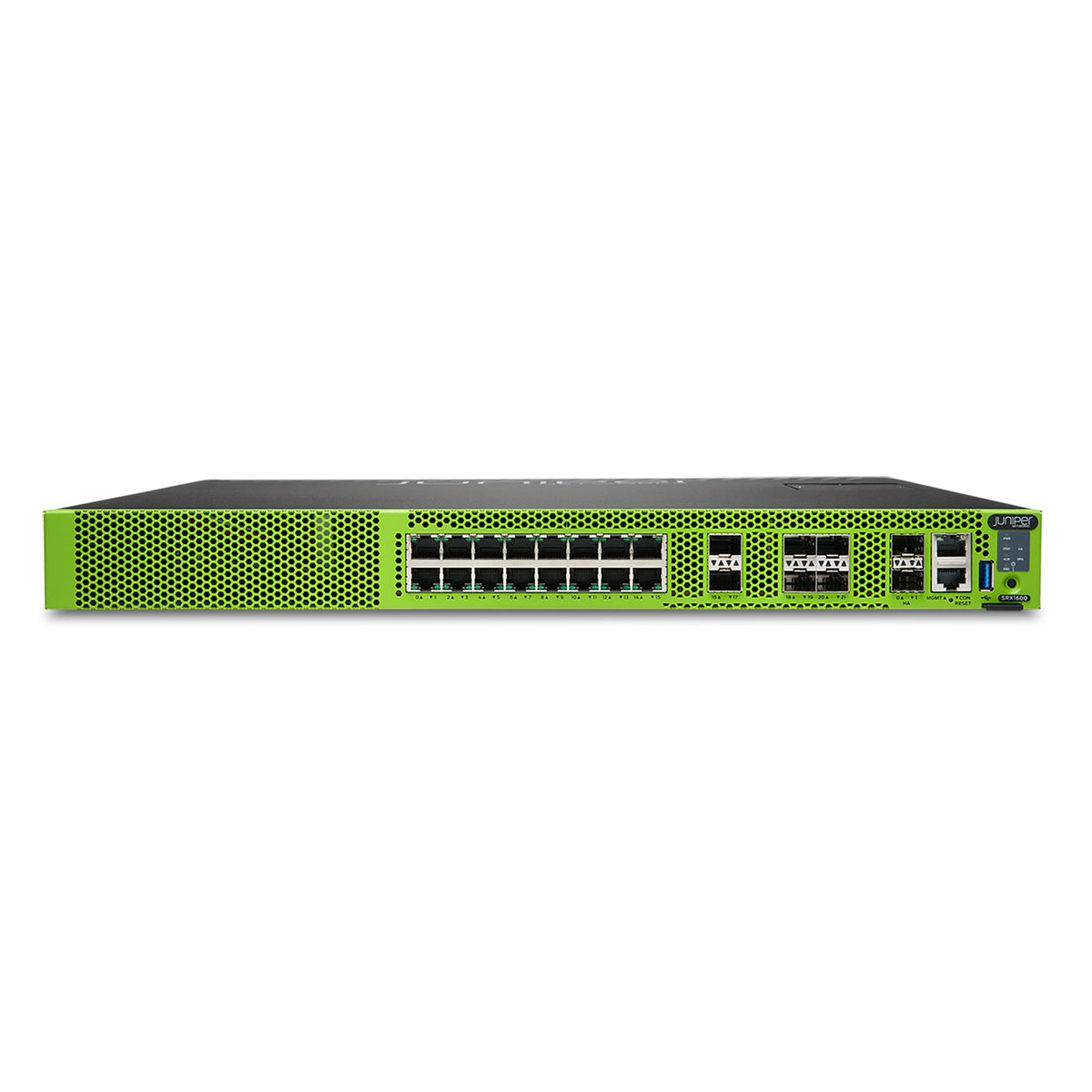 Juniper SRX1600 Firewall, Herstellerfoto Juniper Networks (Vorderseite schräg)