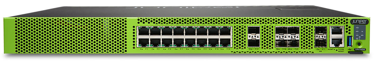 Juniper SRX1600 Firewall, Herstellerfoto Juniper Networks (Vorderseite schräg)