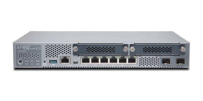 Juniper SRX320 Firewall: SRX320, manufacturer photo Juniper Networks, front at an angle from above