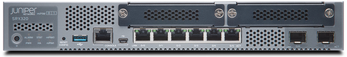 Juniper SRX320 Firewall, manufacturer photo Juniper Networks (front)