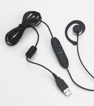 SE-USB Ein-Ohr-Headset mit USB-Stecker, Produktfoto in Großansicht