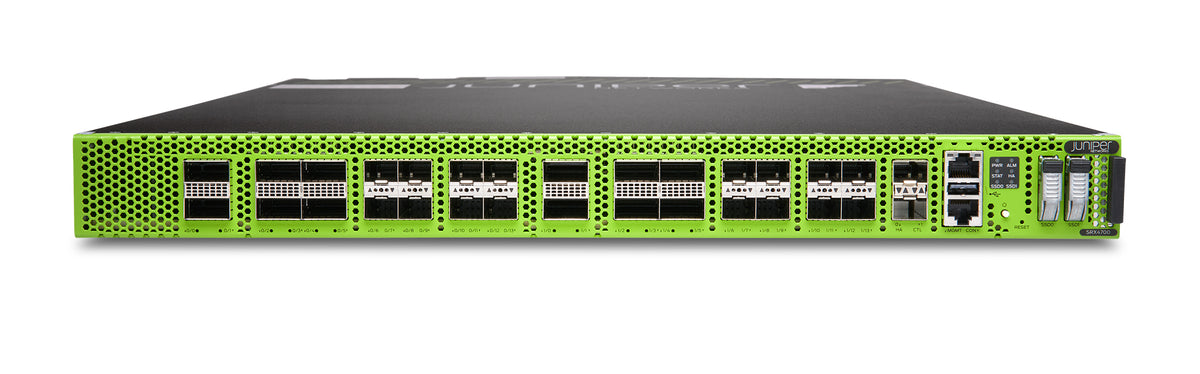 Juniper SRX4700 Firewall, Vorderansicht schräg von oben